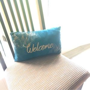 Welcome decor pillow